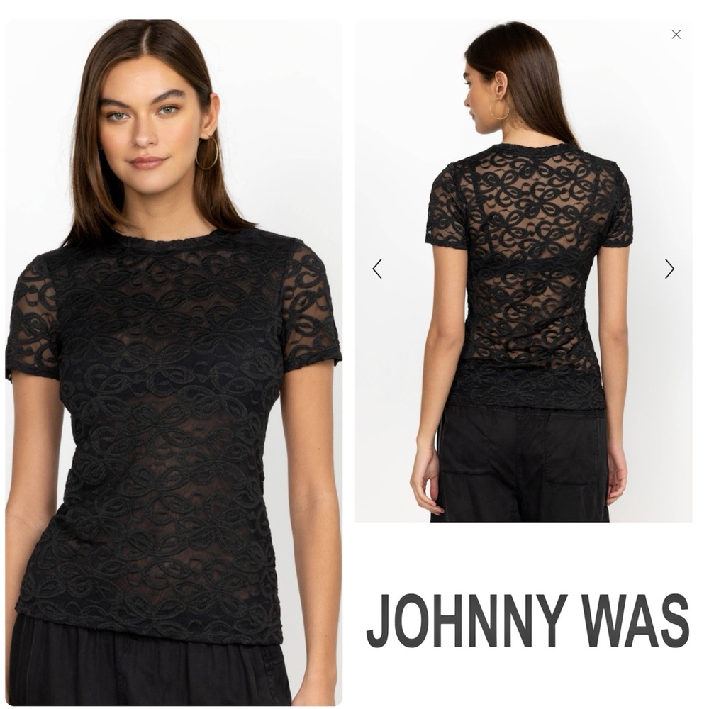 NEW Johnny Was Astrid Top Black